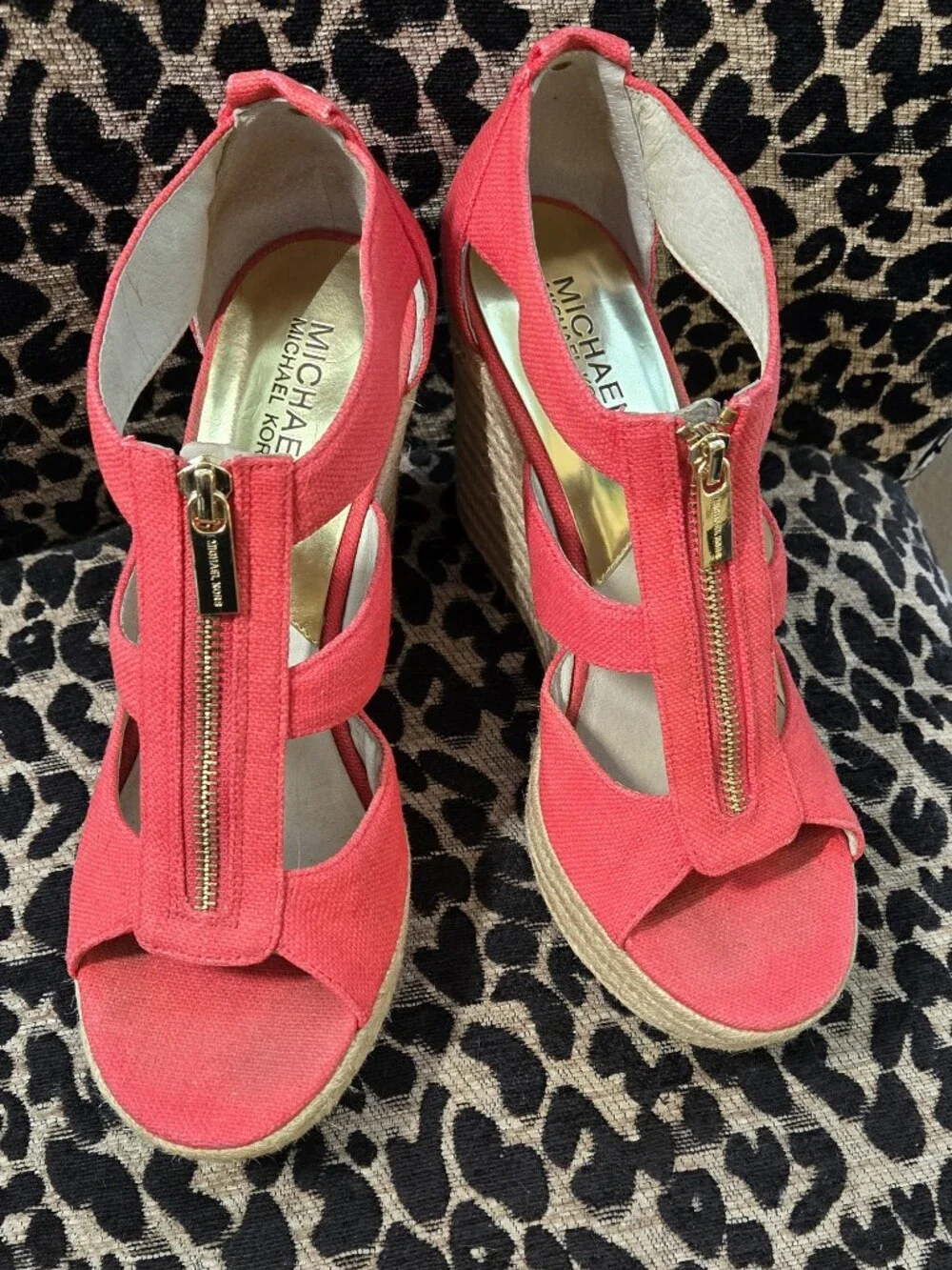 Michael Kors Damita Wedge in Spiced Coral / Watermelon